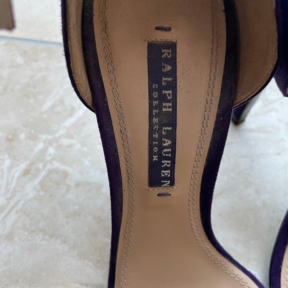 Ralph Lauren Collection Ankle Strap Heel Sandals Purple Size 35.5/5.5 - Picture 5 of 6